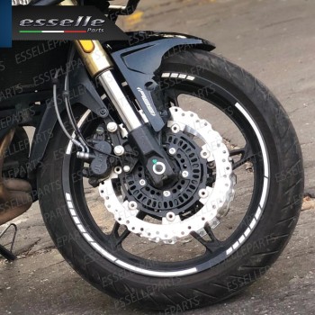 Bordo - DESIGN RACE ARGENTO - adesivo per ruote moto,motorini,scooter BUELL