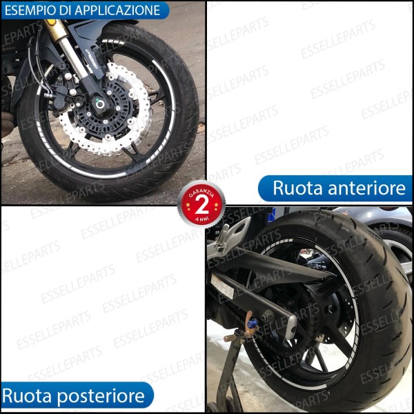 Bordo - DESIGN RACE ARGENTO - adesivo per ruote moto,motorini,scooter CAGIVA