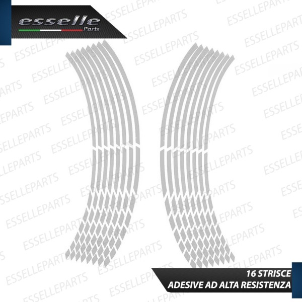 Bordo - DESIGN RACE ARGENTO - adesivo per ruote moto,motorini,scooter MOTO GUZZI