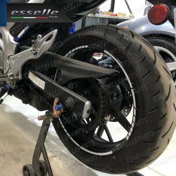 Bordo - DESIGN RACE ARGENTO - adesivo per ruote moto,motorini,scooter PEUGEOT