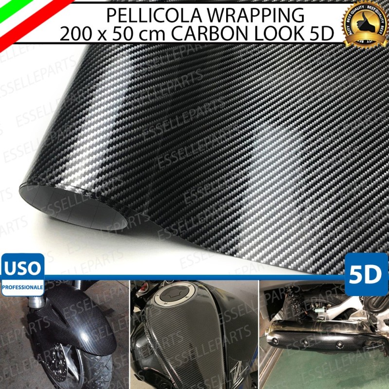 Pellicola Carbon Look 5D adesiva Professionale per MOTO GUZZI
