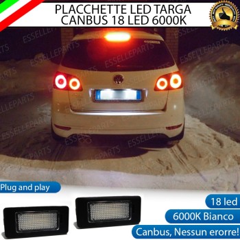 Placchette a Led 6000K per Luci targa VOLKSWAGEN GOLF PLUS