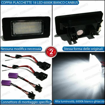 Placchette a Led 6000K per Luci targa VOLKSWAGEN GOLF PLUS