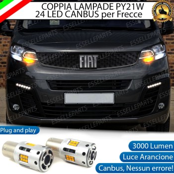 Coppia Frecce Anteriori PY21W 24 LED Canbus 3.0 per FIAT SCUDO III