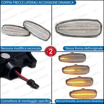 Placchette Dinamiche Trasparenti Laterali per frecce specifiche per HYUNDAI I30 I Placchette Dinamiche Trasparenti Laterali per frecce specifiche per HYUNDAI I30 I