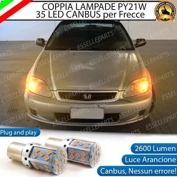 Lampade ANTERIORI PY21W BAU15S 35 LED Canbus HONDA CIVIC 6G
