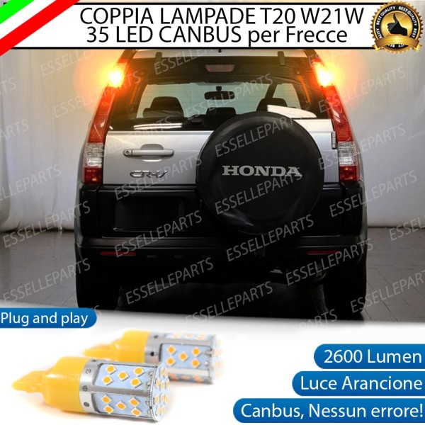 Coppia Lampade T20 WY21W 35 LED CANBUS PER FRECCE DIREZIONALI POSTERIORI PER HONDA CR-V II