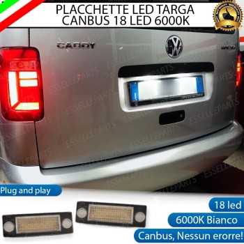Placchette Complete da 18 LED per Luci targa specifiche per VW CADDY III