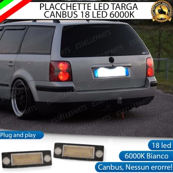 Placchette Complete da 18 LED per Luci targa per VW PASSAT B5 VARIANT DAL 2001