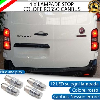 4 X Lampade LED BAY15D Stop / Posizione Posteriori per FIAT SCUDO III