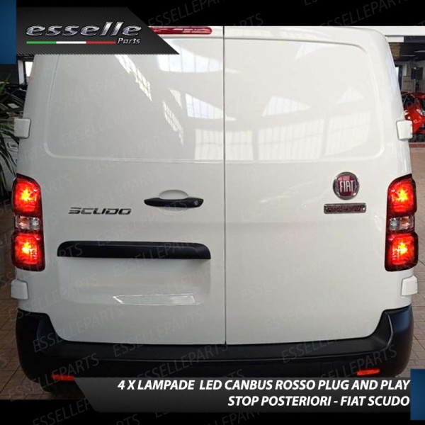4 X Lampade LED BAY15D Stop / Posizione Posteriori per FIAT SCUDO III