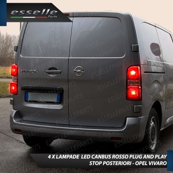4 X Lampade LED BAY15D Stop / Posizione Posteriori per OPEL VIVARO III