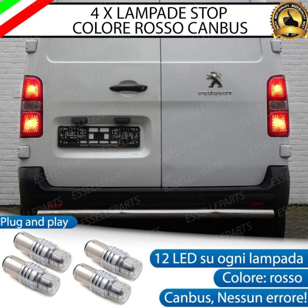 4 X Lampade LED BAY15D Stop / Posizione Posteriori per PEUGEOT EXPERT III