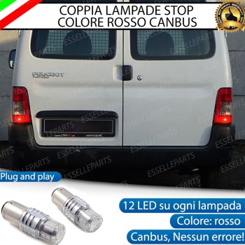 Coppia Lampade LED BAY15D Stop / Posizione Posteriori per PEUGEOT PARTNER