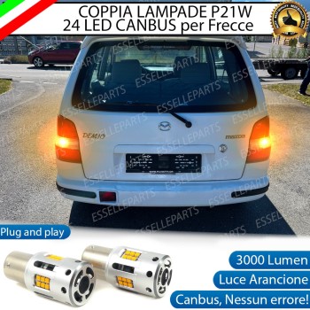 Coppia Frecce Posteriori P21W 24 LED Canbus 3.0 per MAZDA DEMIO