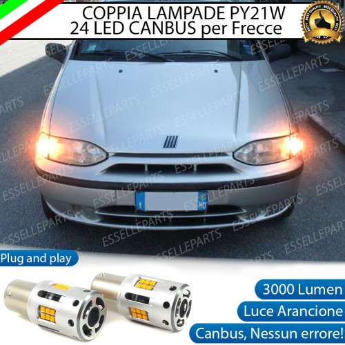 Coppia Frecce Anteriori PY21W 24 LED Canbus 3.0 per FIAT PALIO