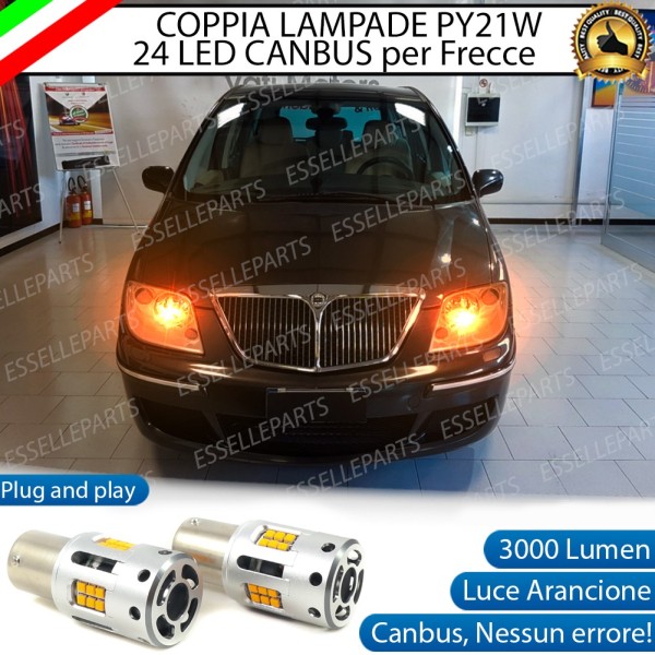 Coppia Frecce Anteriori PY21W 24 LED Canbus 3.0 per LANCIA PHEDRA