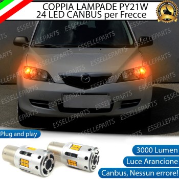 Coppia Frecce Anteriori PY21W 24 LED Canbus 3.0 per MAZDA 2 I