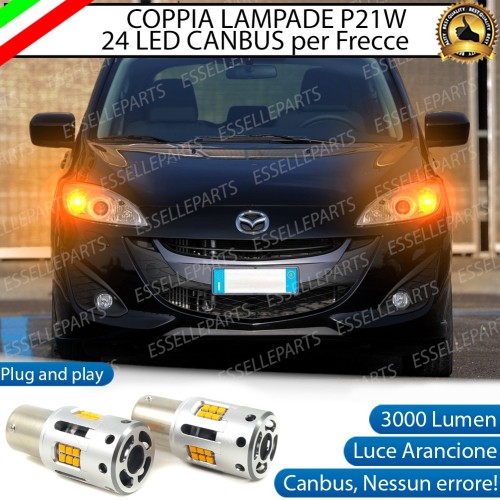Coppia Frecce Anteriori P21W 24 LED Canbus 3.0 per MAZDA 5 I