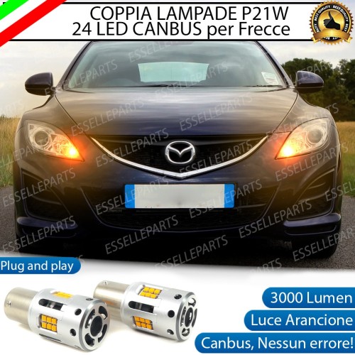Coppia Frecce Anteriori P21W 24 LED Canbus 3.0 per MAZDA 6 II
