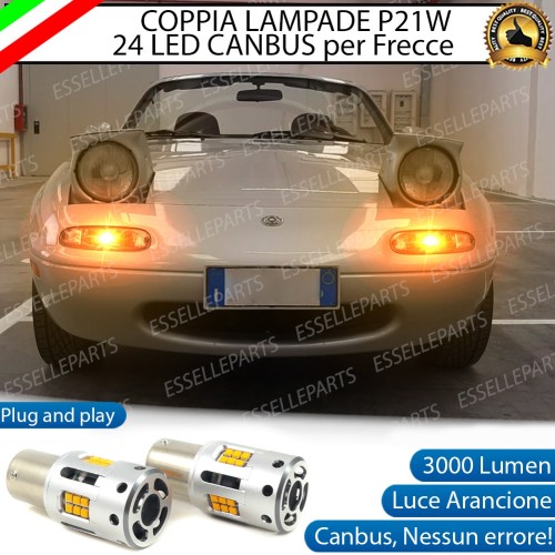 Coppia Frecce Anteriori P21W 24 LED Canbus 3.0 per MAZDA MX-5 I