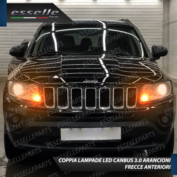Coppia Lampade T20 WY21W 24 LED CANBUS 3.0 PER FRECCE DIREZIONALI ANTERIORI JEEP COMPASS