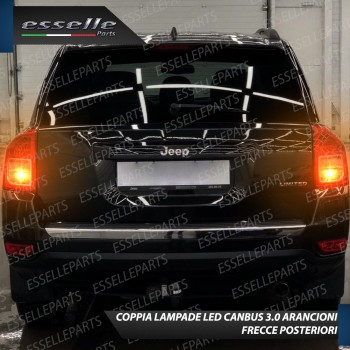 Coppia Lampade T20 WY21W 24 LED CANBUS 3.0 PER FRECCE DIREZIONALI POSTERIORI JEEP COMPASS