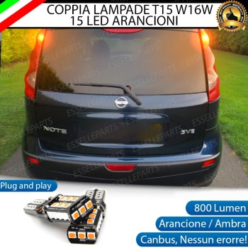Lampada  T15 W16W 15 LED Canbus ARANCIONE FRECCE PER NISSAN NOTE