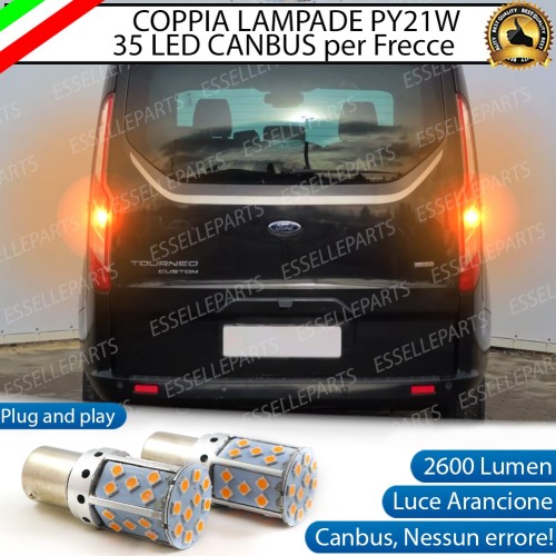 Coppia Frecce Posteriori PY21W 35 LED Canbus FORD TRANSIT CUSTOM per tutti i modelli