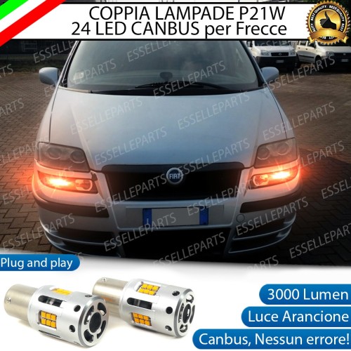 Coppia Frecce Anteriori P21W 24 LED Canbus 3.0 per FIAT ULYSSE II