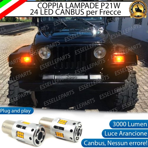 Coppia Frecce Anteriori P21W 24 LED Canbus 3.0 per JEEP WRANGLER II TJ