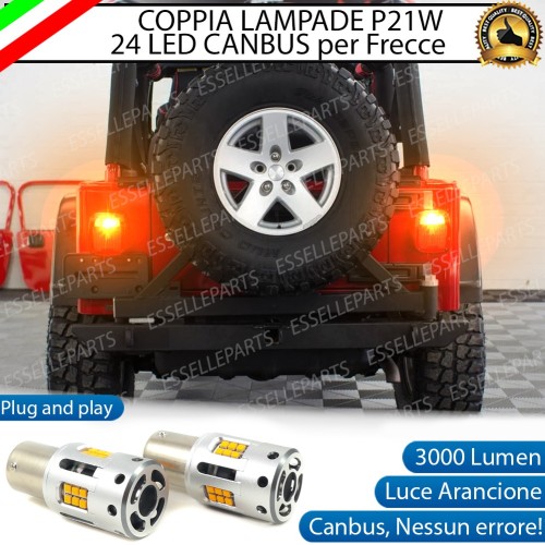 Coppia Frecce Posteriori P21W 24 LED Canbus 3.0 per JEEP WRANGLER II TJ