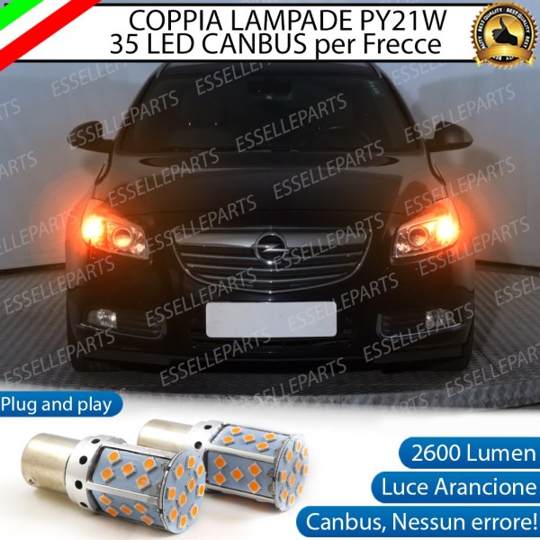 Coppia Frecce Anteriori PY21W 35 LED Canbus Opel Insignia FINO AL 2013 CON BIXENON