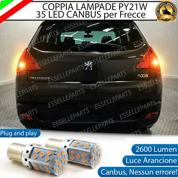 Coppia Frecce Posteriori PY21W 35 LED Canbus PEUGEOT 3008 I
