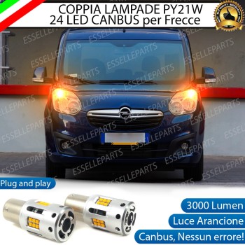 Coppia Frecce Anteriori PY21W 24 LED Canbus 3.0 per OPEL COMBO D