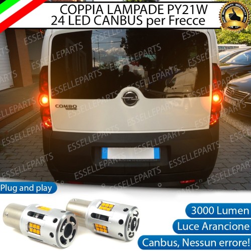 Coppia Frecce Posteriori PY21W 24 LED Canbus 3.0 per OPEL COMBO D
