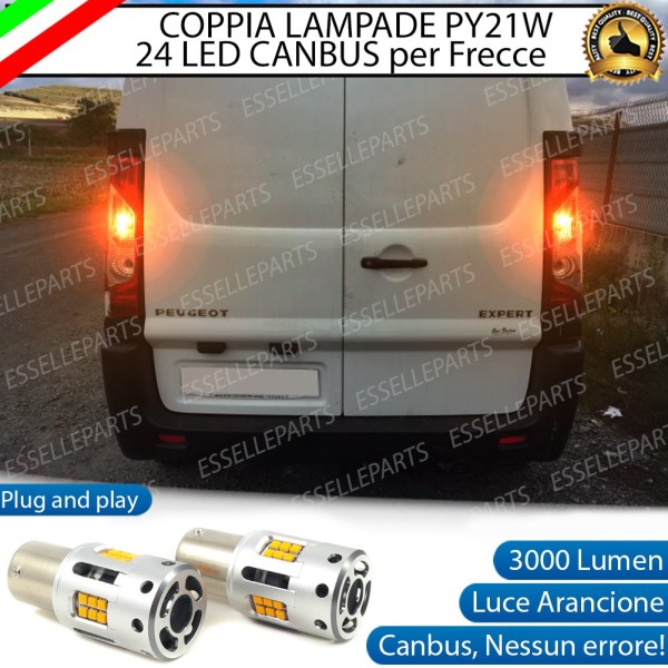 Coppia Frecce Posteriori PY21W 24 LED Canbus 3.0 per PEUGEOT EXPERT II