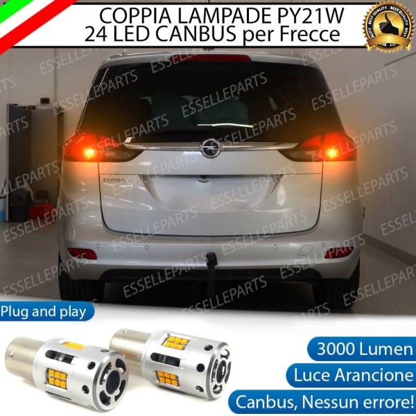 Coppia Frecce Posteriori PY21W 24 LED Canbus 3.0 per OPEL ZAFIRA C RESTYLING