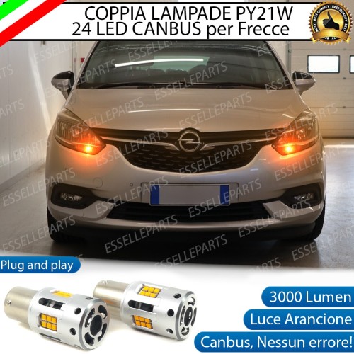 Coppia Frecce Anteriori PY21W 24 LED Canbus 3.0 per OPEL ZAFIRA C RESTYLING
