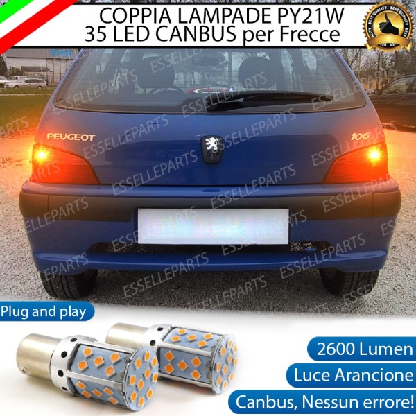 Coppia Frecce Posteriori PY21W 35 LED Canbus PEUGEOT 106