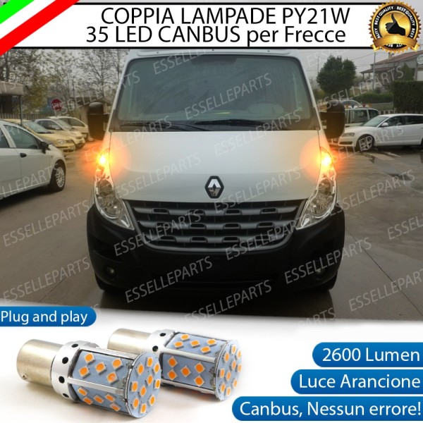 Lampade ANTERIORI PY21W BAU15S 35 LED Canbus RENAULT MASTER 3