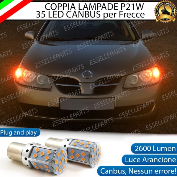 Coppia Frecce Anteriori P21W 35 LED Canbus NISSAN ALMERA MK2 DAL 08/2002