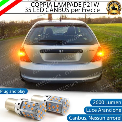 Coppia Frecce Posteriori P21W 35 LED Canbus HONDA CIVIC 7G FINO AL 2003