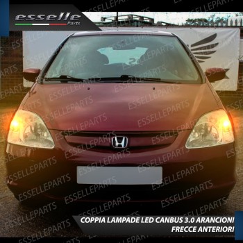 Coppia Frecce Anteriori PY21W LED Canbus HONDA CIVIC 7G FINO AL 2003