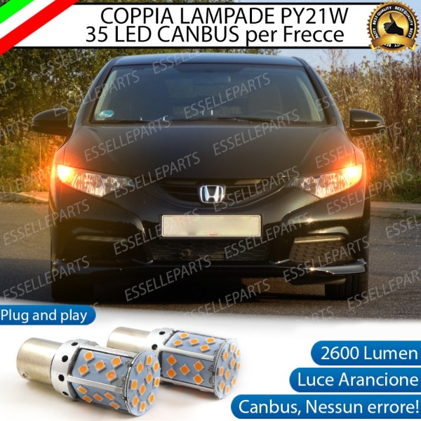 Lampade ANTERIORI PY21W BAU15S 35 LED Canbus HONDA CIVIC 9G FINO AL 2014