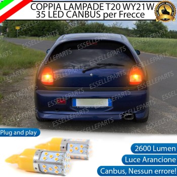 Coppia Lampade T20 WY21W 35 LED CANBUS PER FRECCE DIREZIONALI POSTERIORI PER MITSUBISHI COLT V DAL 12/1997 Coppia Lampade T20 WY21W 35 LED CANBUS PER FRECCE DIREZIONALI POSTERIORI PER MITSUBISHI COLT V DAL 12/1997