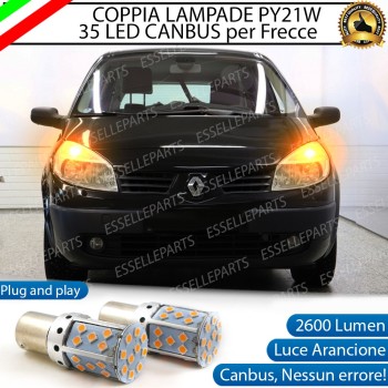 Coppia Frecce Anteriori PY21W 35 LED Canbus Renault Scenic 2 Coppia Frecce Anteriori PY21W 35 LED Canbus Renault Scenic 2