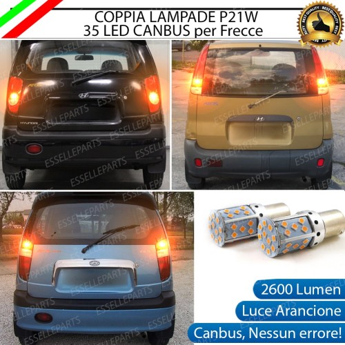 Coppia Frecce Posteriori P21W 35 LED Canbus HYUNDAI ATOS con Plastica delle Arancioni