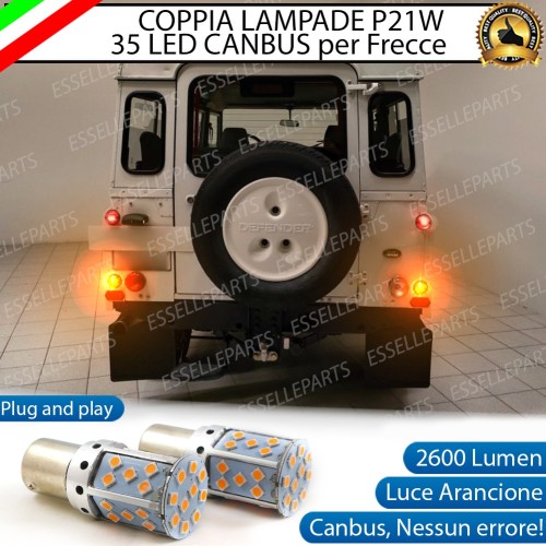 Coppia Frecce Posteriori P21W 35 LED Canbus LAND ROVER DEFENDER con Frecce Arancioni