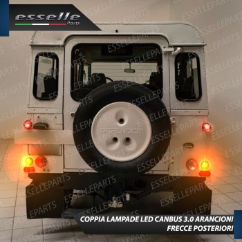 Coppia Frecce Posteriori P21W 35 LED Canbus LAND ROVER DEFENDER con Frecce Arancioni